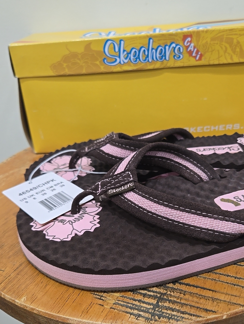 Vintage Y2K Skechers Cali Chocolate Floral Sandals Deadstock/NWOT Size 9 - Picture 8 of 13